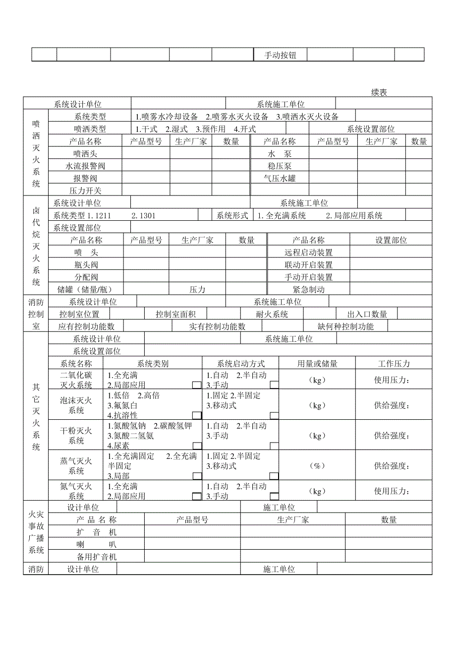 系统竣工表-弱电工程项目表格_第2页