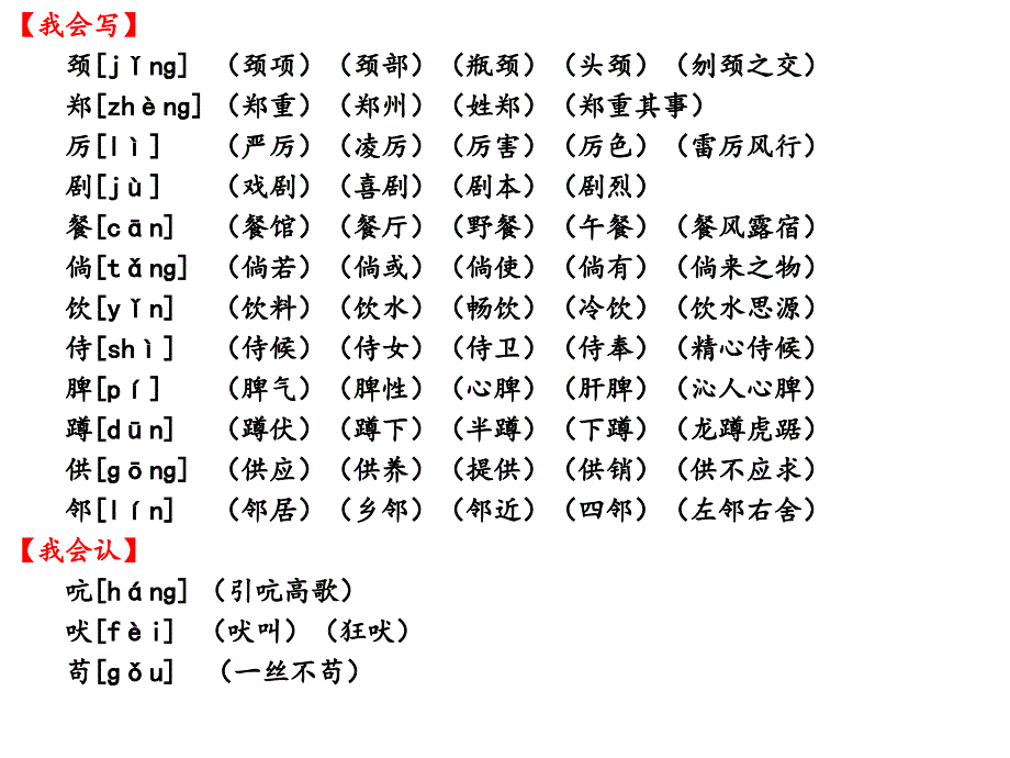 人教四年级语文上册第四单元知识点总结_第4页