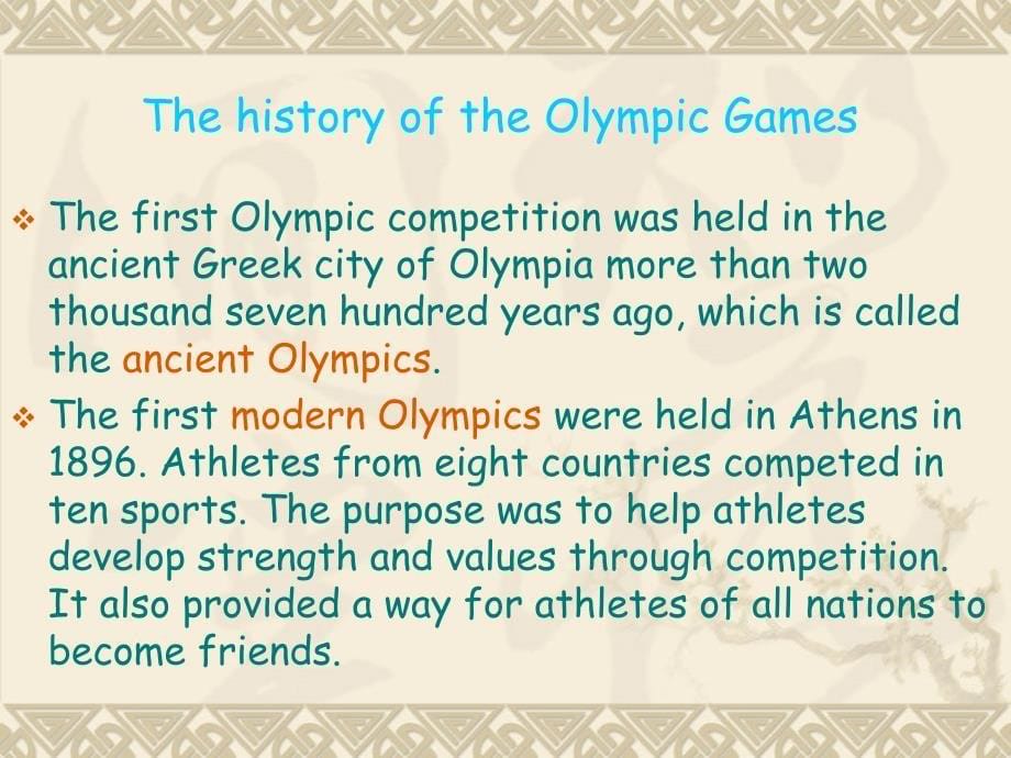 unit2 《the Olympic Games reading》：课件八（19张PPT）（人教版必修2）_第5页