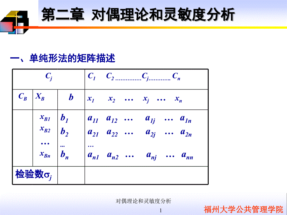 对偶理论和灵敏度分析课件_第1页