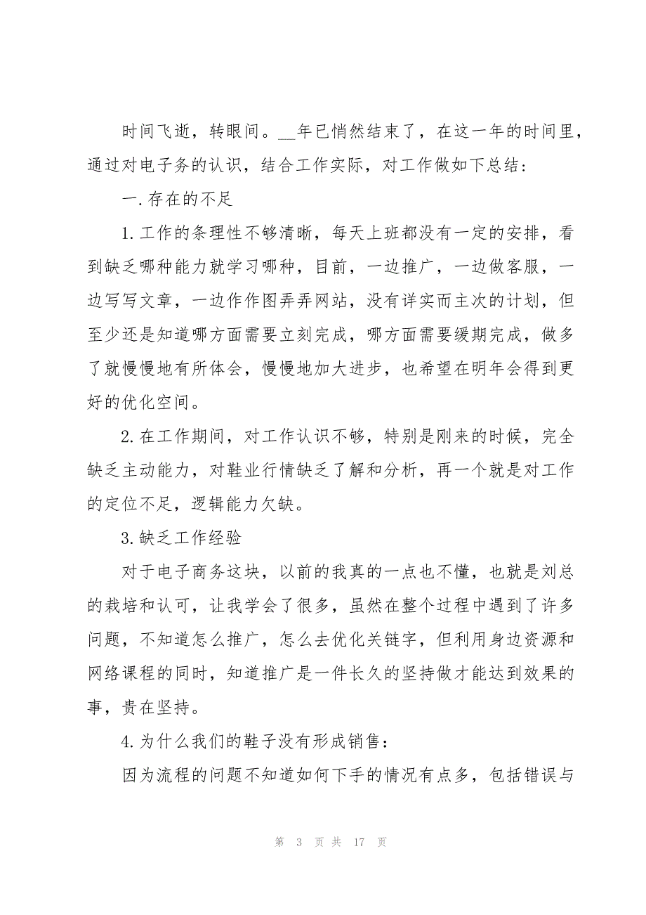 电子商务年度工作总结报告7篇_第3页