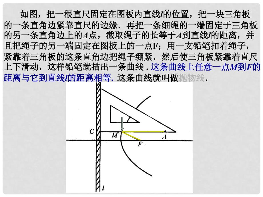 四川省成都市高中数学 第二章 圆锥曲线与方程 2.4.1 抛物线及其标准方程课件 新人教A版选修21_第4页