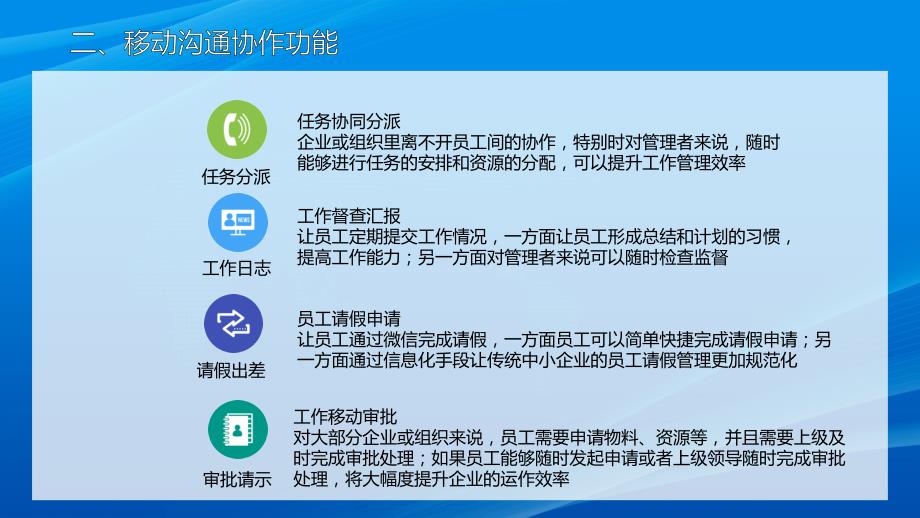 蓝色企业微信平台使用手册图文ppt演示_第3页