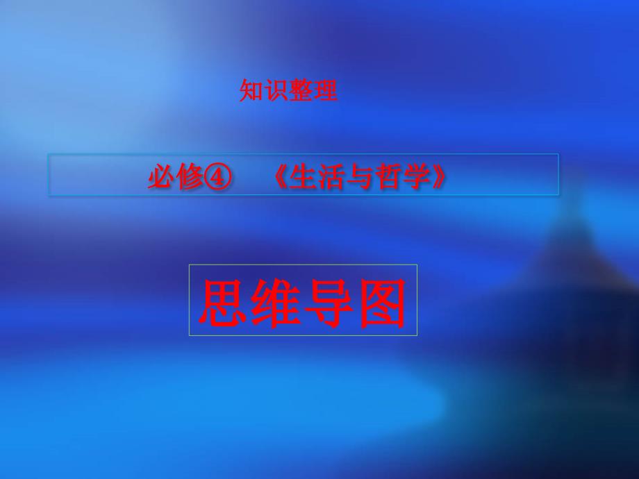 必修四生活与哲学思维导图_第1页