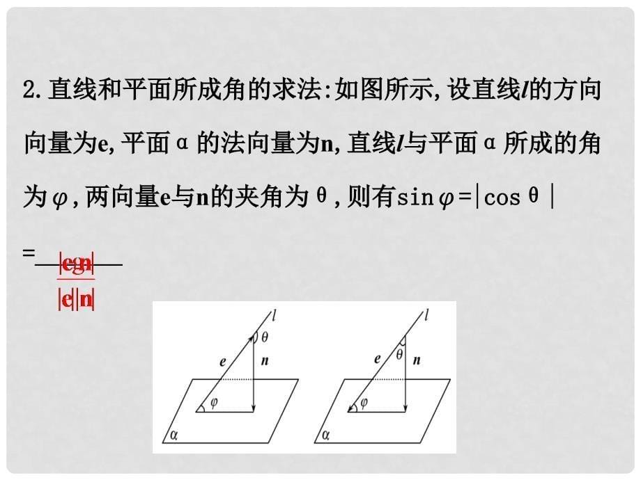 高考数学一轮复习 第七章 立体几何 7.7.2 利用向量求空间角和距离课件 理_第5页