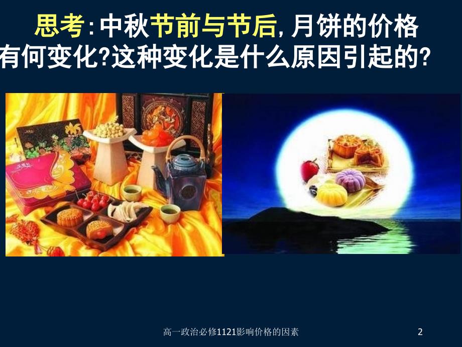 高一政治必修1121影响价格的因素课件_第2页