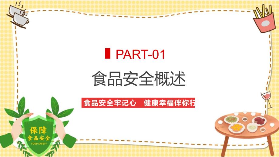 红色卡通风儿童校园食品安全图文ppt演示_第3页