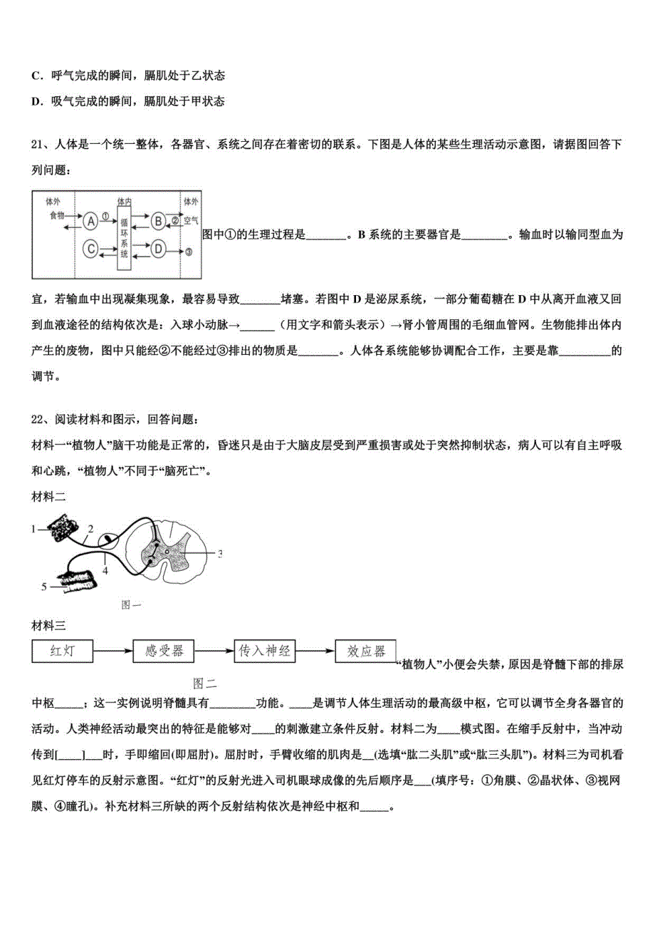 宁夏中卫市名校2023年中考生物押题试卷含解析及点睛_第4页