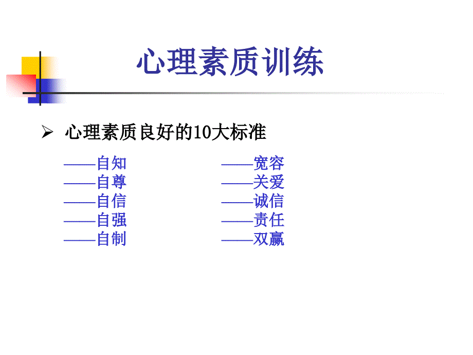 修身养性、自我提升发展模式：心理素质训练.ppt_第3页