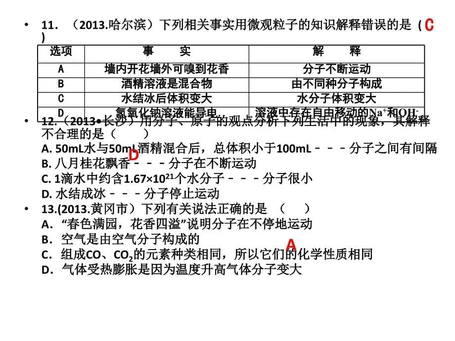 2013年中考化学试题分类汇编-物质构成的奥秘(选择题)_第5页