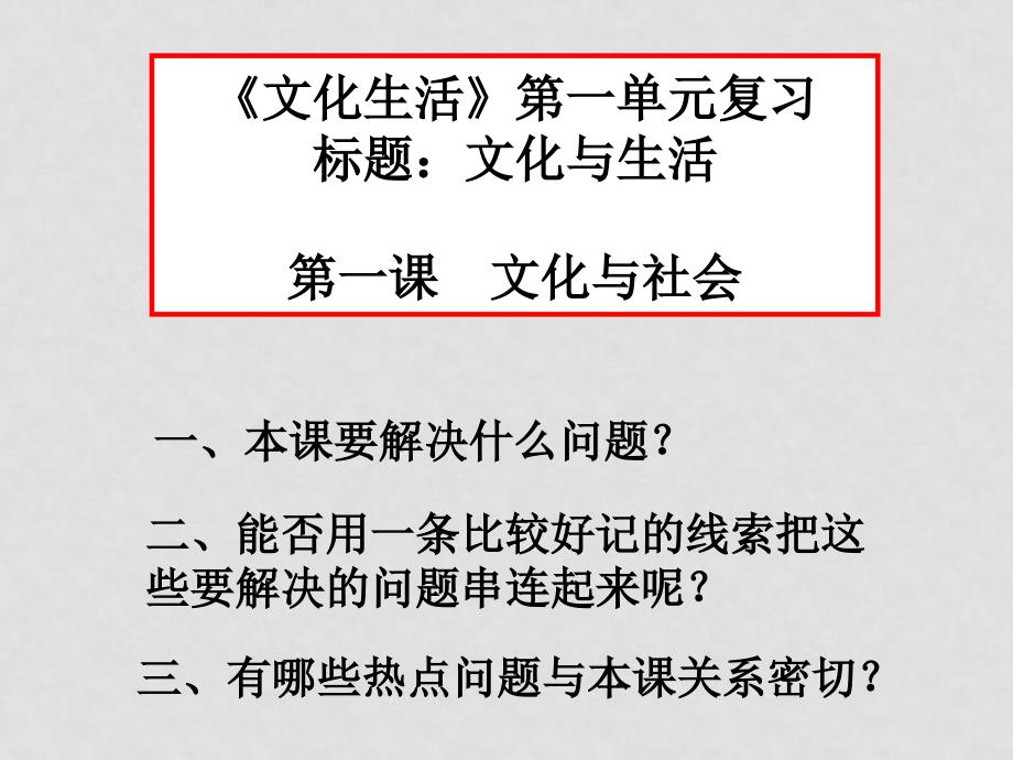 高中政治 文化生活二轮专题一课件 新人教版必修3_第2页