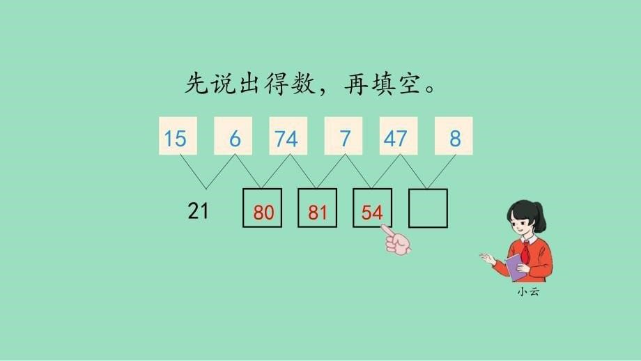 （新插图）人教版一年级数学下册6-4 两位数加一位数、整十数（第3课时）课件_第5页