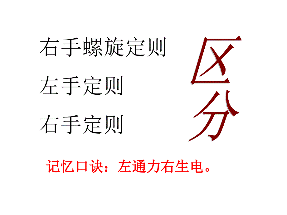 右手螺旋定则左手定则右手定则整理_第1页