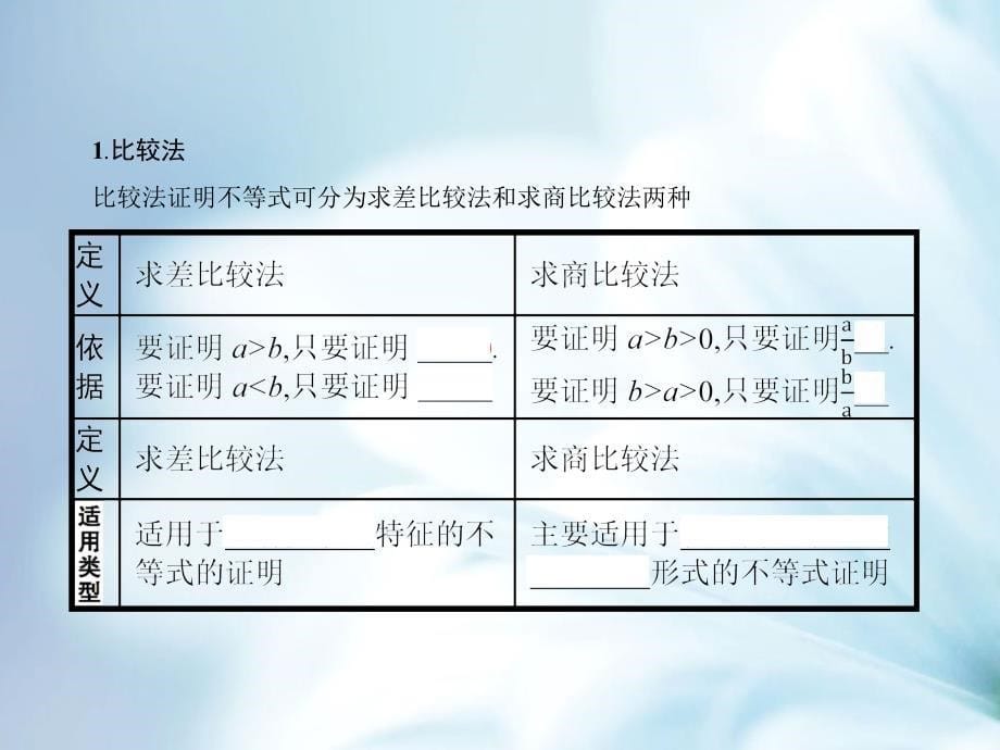 【北师大版】选修45数学：1.4.1比较法、分析法课件_第5页