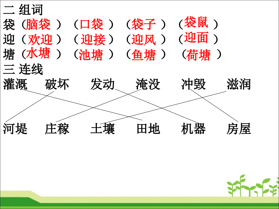 二年级上册语文PPT 期未复习各单元知识点（带答案）(PPT 29页) 人教（部编版）_第3页