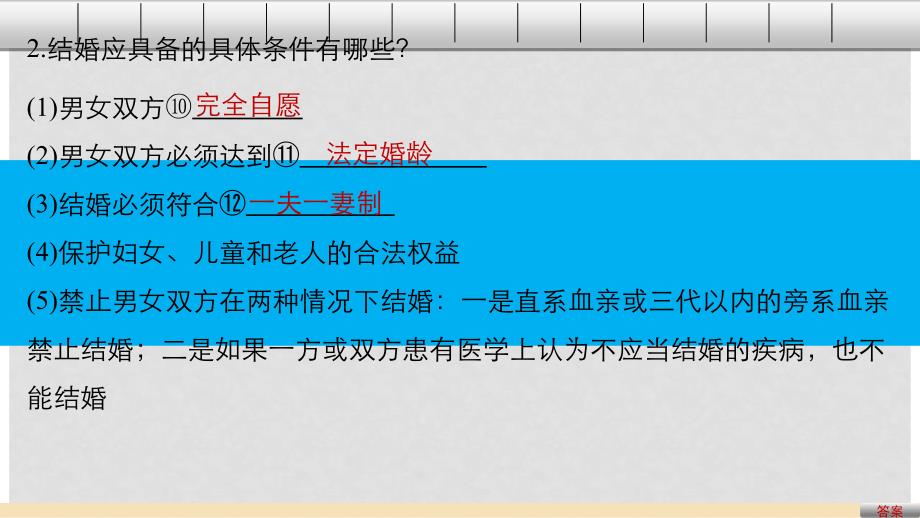 高考政治二轮复习 专题二十三 家庭与婚姻 考点二 婚姻及夫妻关系课件_第3页