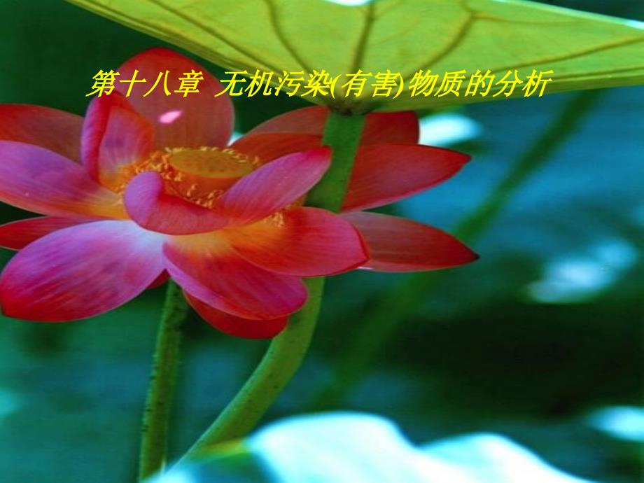 无机污染有害物质的分析_第1页