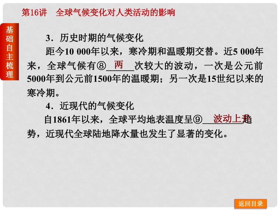 高三地理一轮复习 第16讲 全球气候变化对人类活动的影响课件 湘教版_第3页