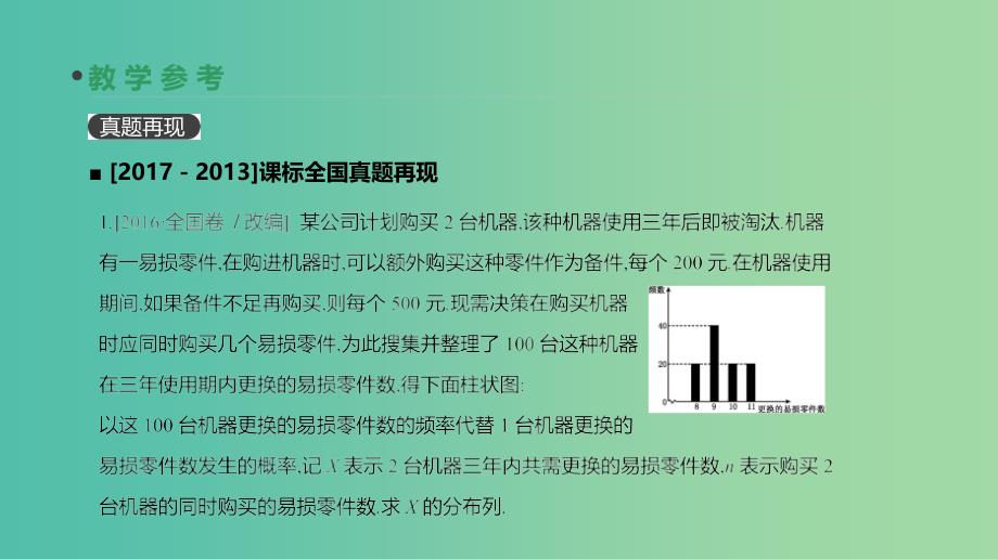 2019届高考数学一轮复习第9单元计数原理概率随机变量及其分布第60讲离散型随机变量及其分布列课件理.ppt_第4页