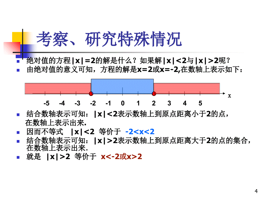 高中数学人教A版必修53.2.4绝对值的不等式的解法课件_第4页