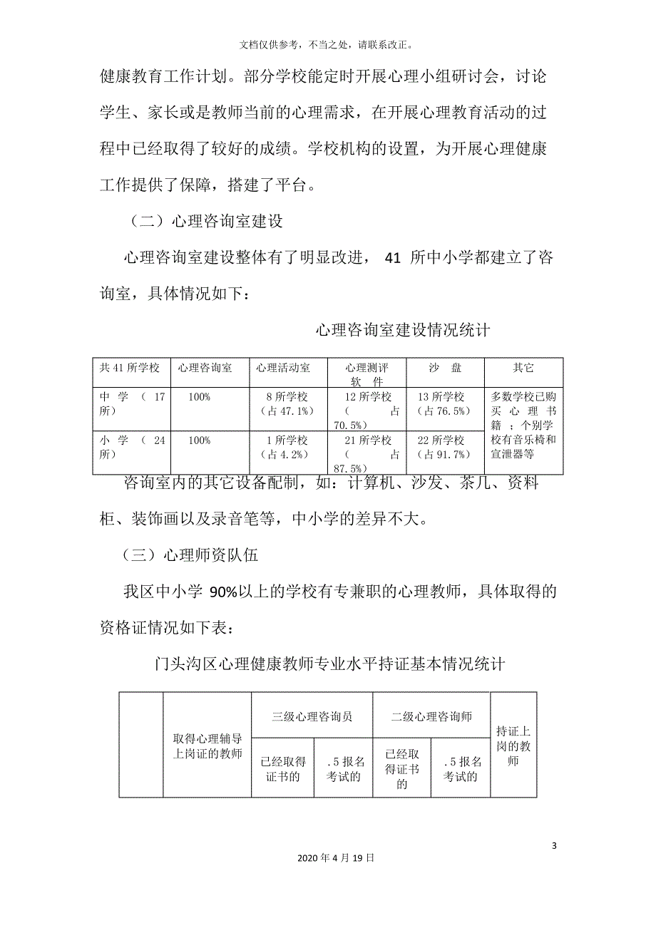 心理健康教育工作调研报告_第3页