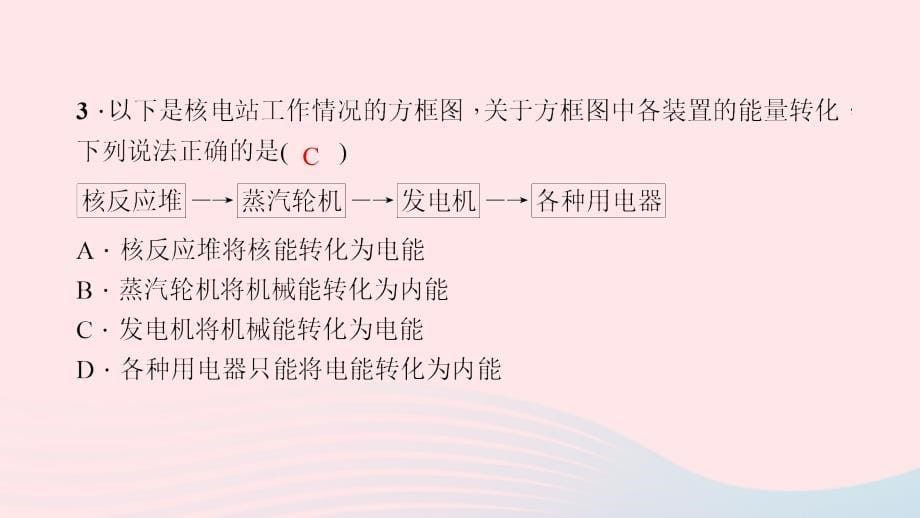 最新九年级物理全册第二十二章第2节核能习题课件新版新人教版新版新人教级全册物理课件_第5页