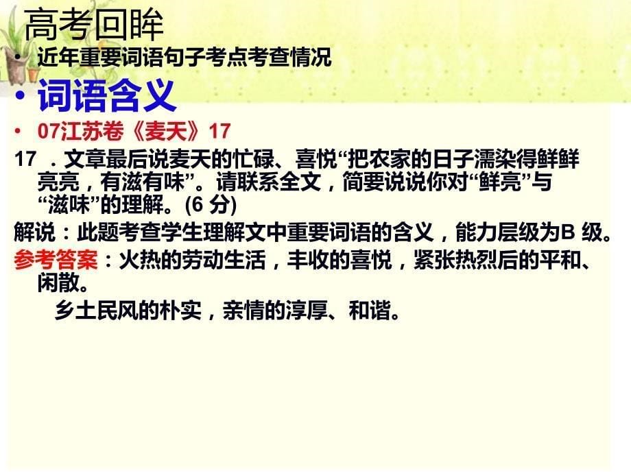 高考复习文学类文本阅读之理解词语、句子ppt课件_第5页