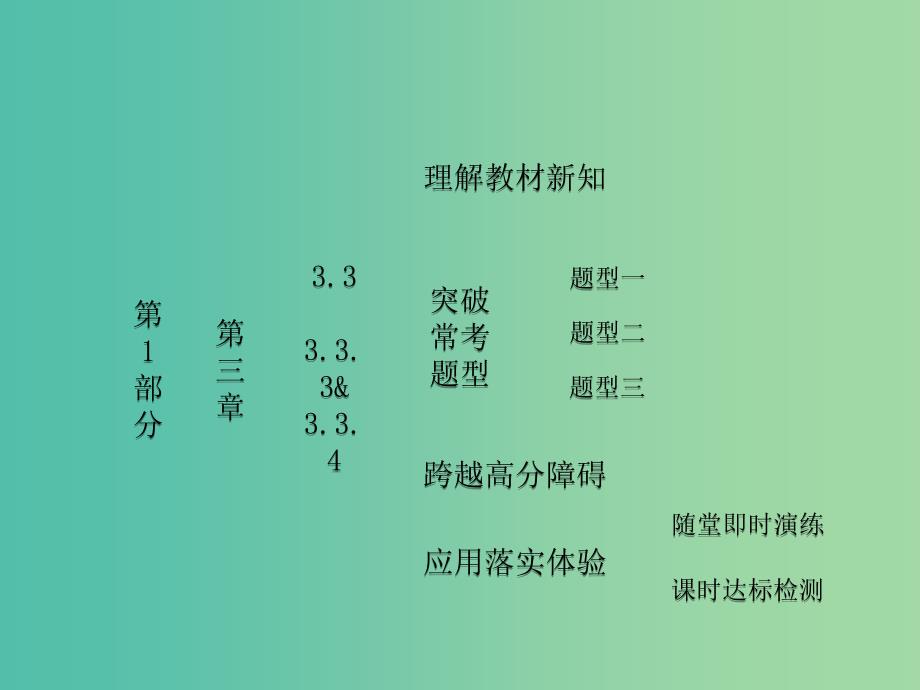 高中数学 第1部分 3.3.3-3.3.4点到直线的距离 两条平行线间的距离课件 新人教A版必修2.ppt_第1页