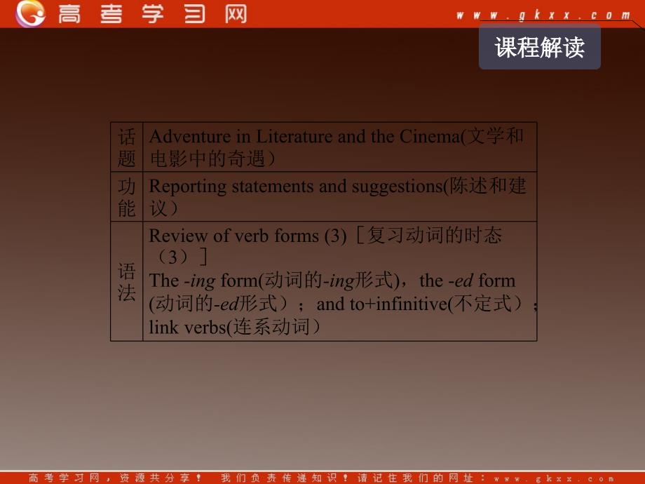 高考英语一轮复习精品课件《Module 3 Adventure in Literature》（外研版必修5）_第2页