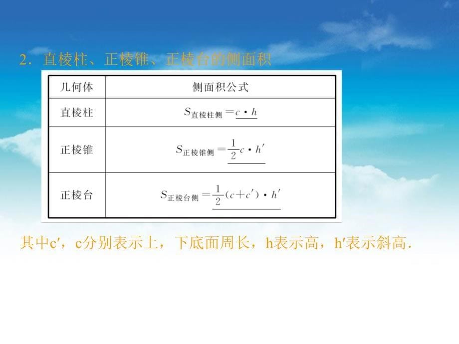 高中数学北师大版必修2 精品教学课件：第一章 167;7 第1课时 柱、锥、台的侧面展开与面积_第5页