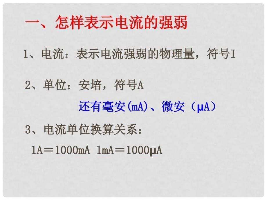 安徽省枞阳县钱桥初级中学九年级物理上册 15.4 电流的测量课件 新人教版_第5页