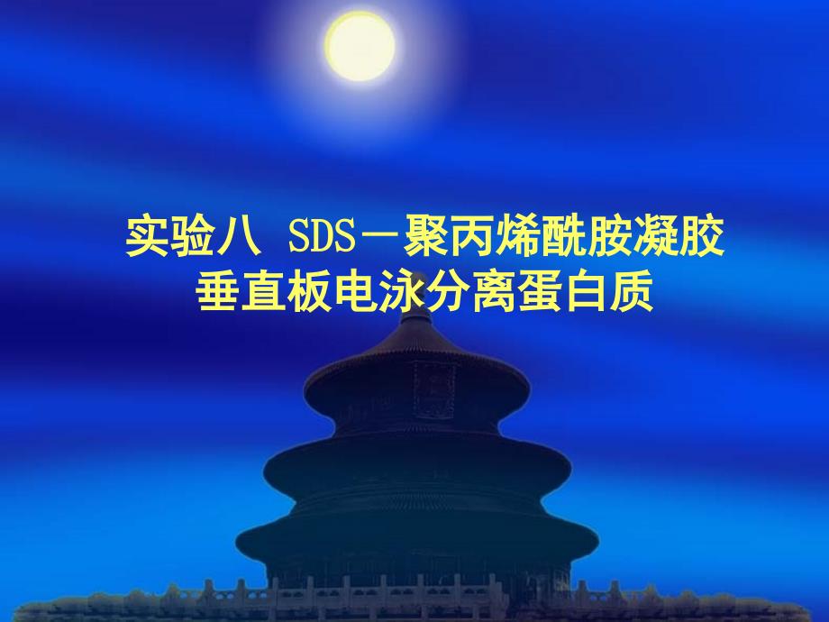 SDS聚丙烯酰胺凝胶垂直板电泳分离蛋白质.ppt_第1页