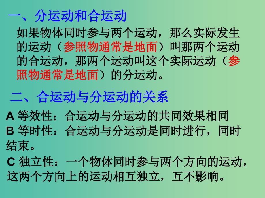 高中物理 1.2 运动的合成与分解同课异构课件2 粤教版必修2.ppt_第4页