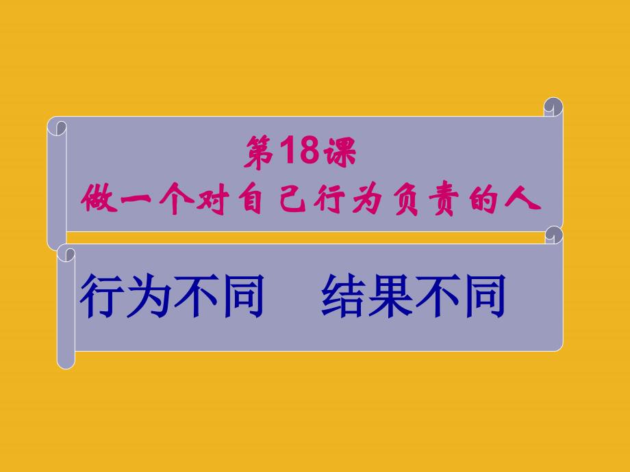 七年级政治下册181行为不同结果不同课件鲁教版_第1页