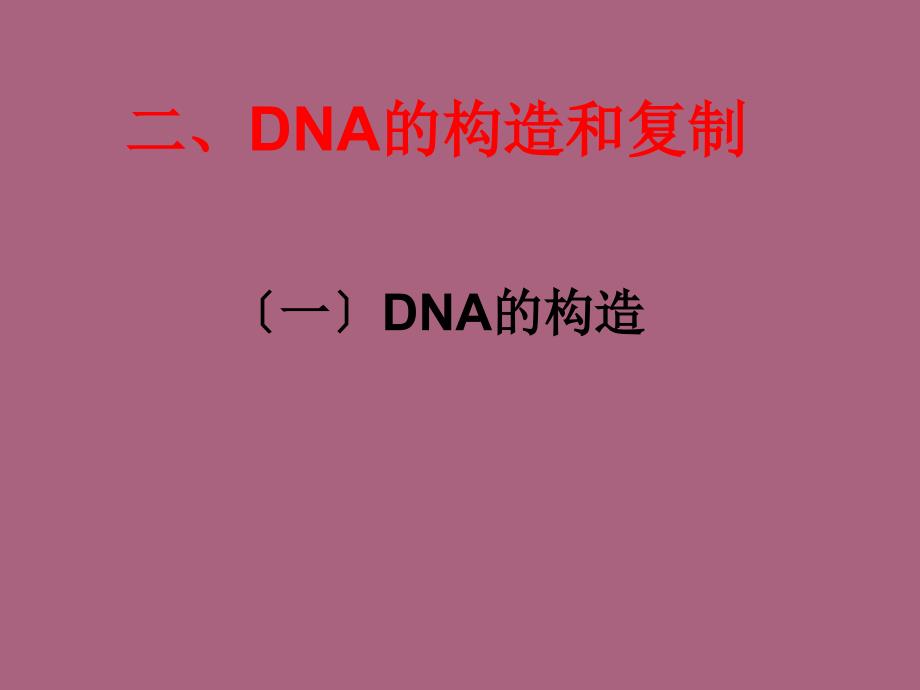 高中生物DNA的结构和复制ppt课件_第1页