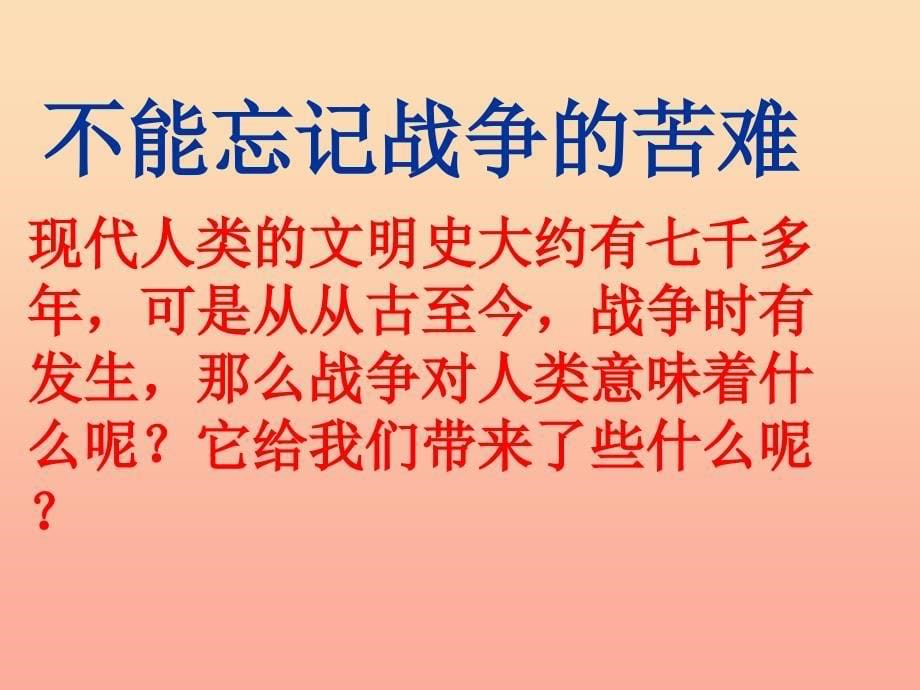 六年级品德与社会下册 第三单元 同在一片蓝天下 1 战争风云下的苦难课件4 新人教版_第5页