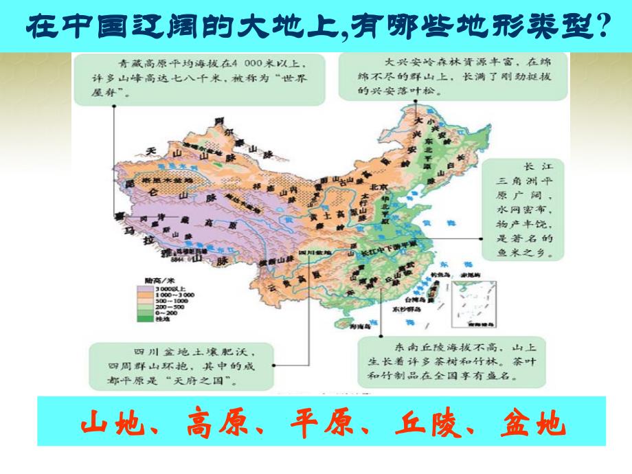 最新七年级历史与社会上册第三单元第2课第一框复杂多样的地形课件人教版课件_第3页