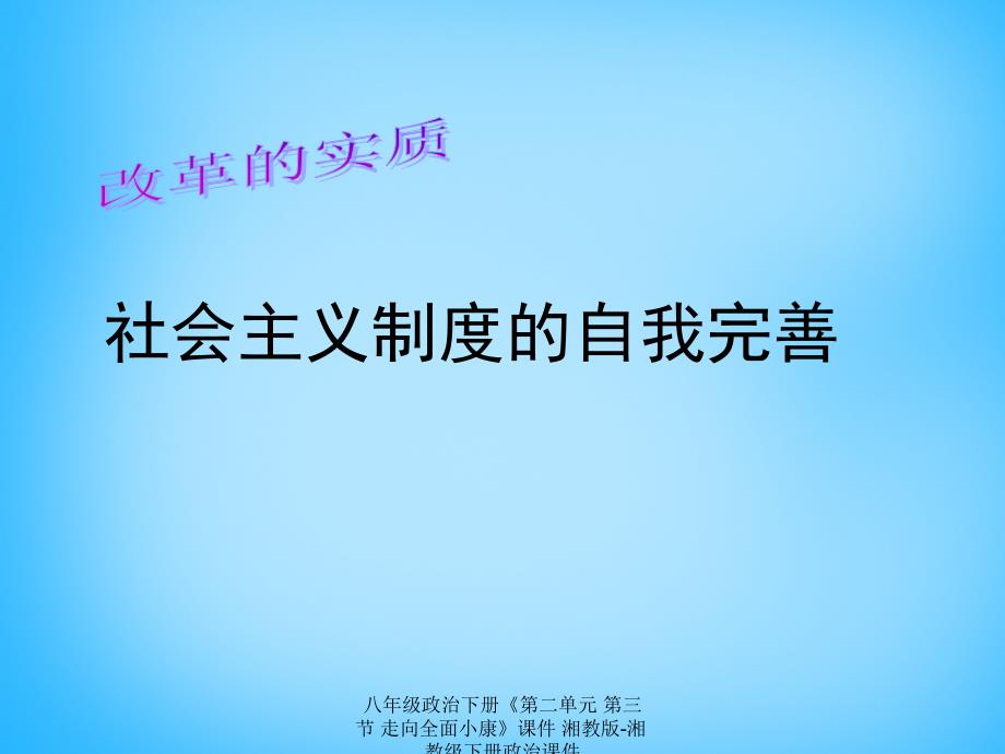 最新八年级政治下册第二单元第三节走向全面小康课件_第2页