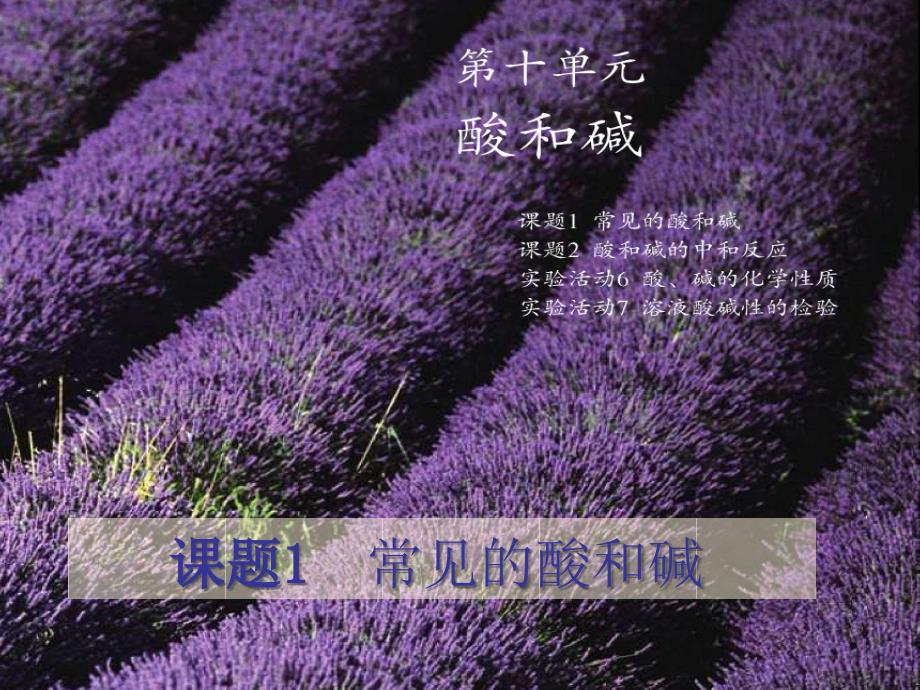 10.1课题1 常见的酸和碱共77张_第1页