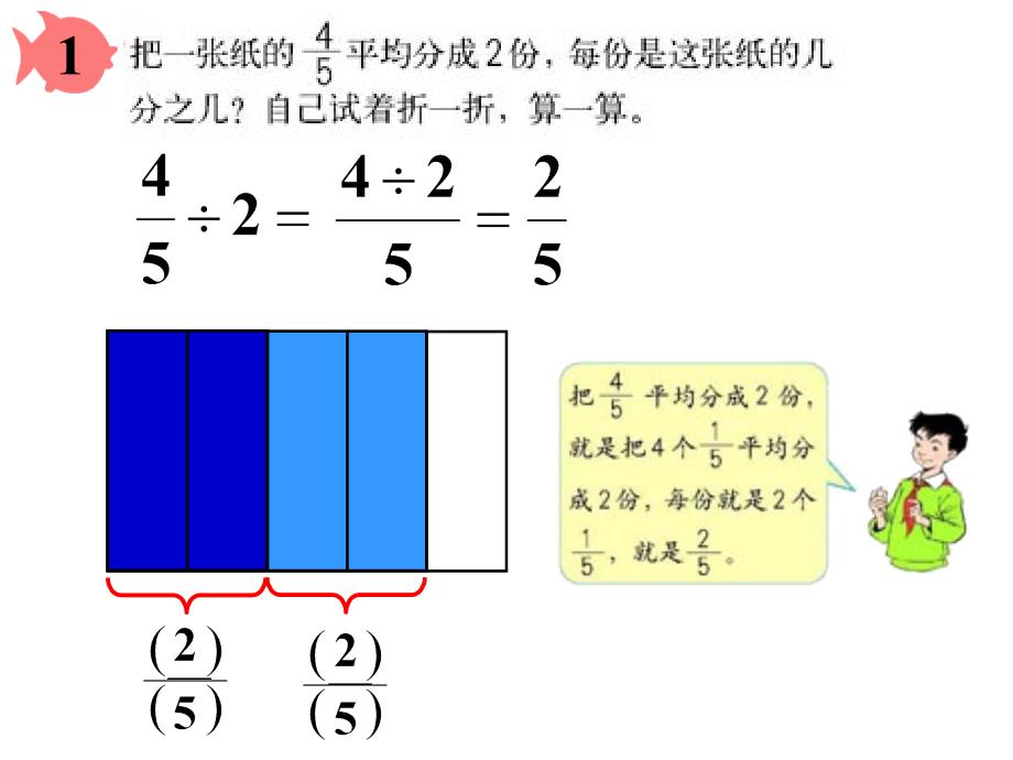 人教版六年级数学上册分数除法(例1)分数除以整数_第2页