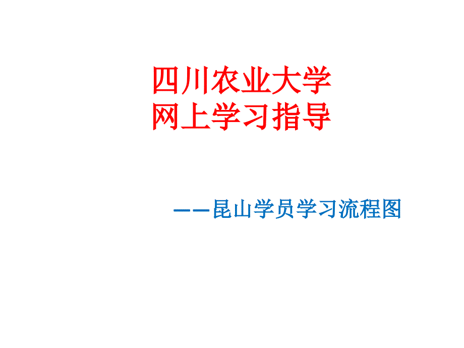 四川农业大学网上学习指导_第1页