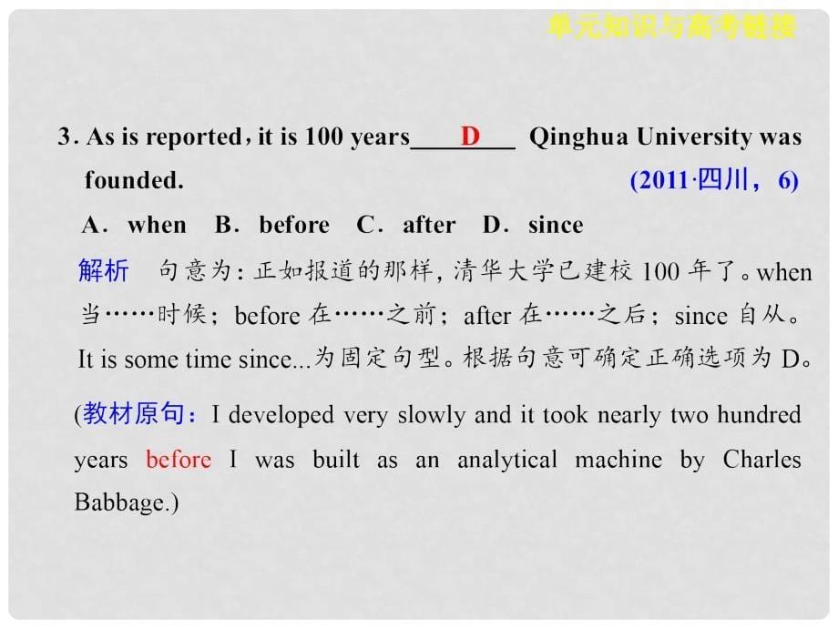 高中英语 Unit 3 Computers单元知识与高考链接课件 新人教版必修2_第5页