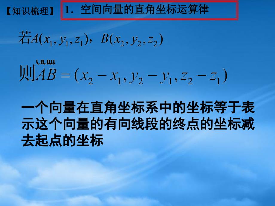 高三数学空间向量及其坐标运算复习课件新人教_第4页