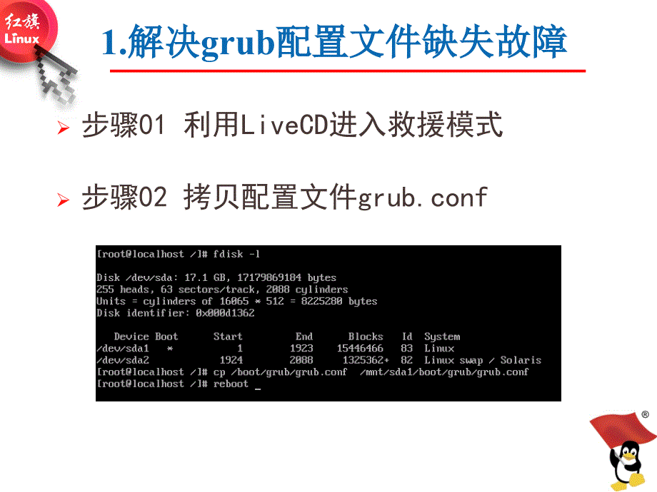 Linux操作系统桌面应用与管理Q3rw3grub故障分析及排错_第4页