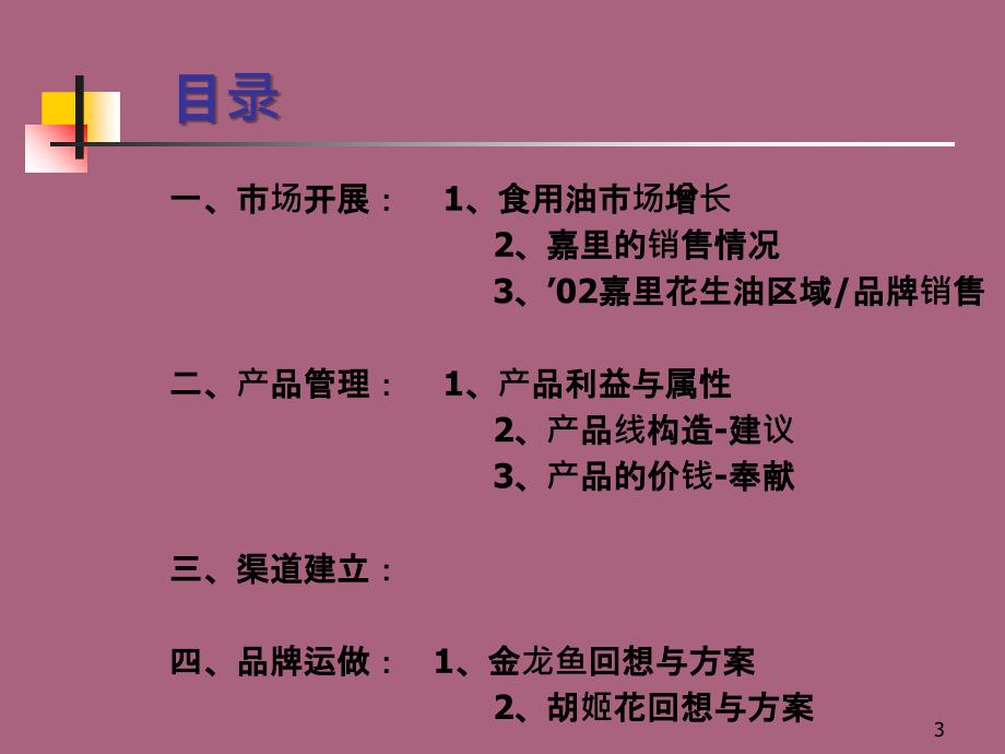 嘉里粮油小包装花生油市场变化中的产品与品牌模板ppt课件_第3页