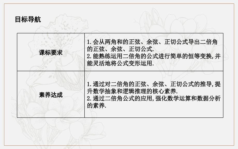 版人教A版高中数学必修四导练课件：3.1.3　二倍角的正弦、余弦、正切公式_第2页