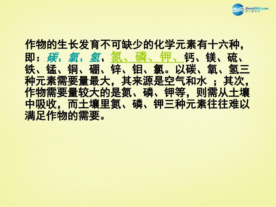 雁江中学化学教学资料 课题2 化学肥料课件1 新版新人教版_第3页