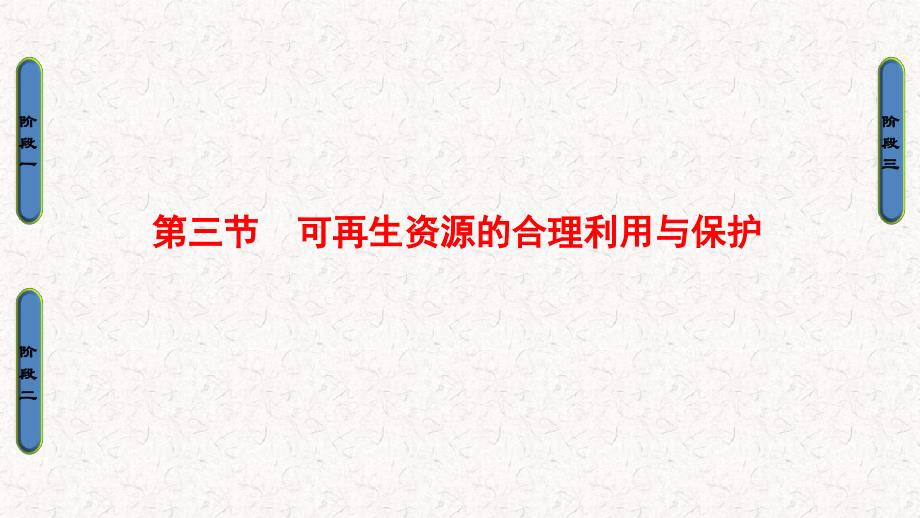 高中地理第3章自然资源的利用与保护第3节可再生资源的合理利用与保护课件新人教版选修6共42_第1页