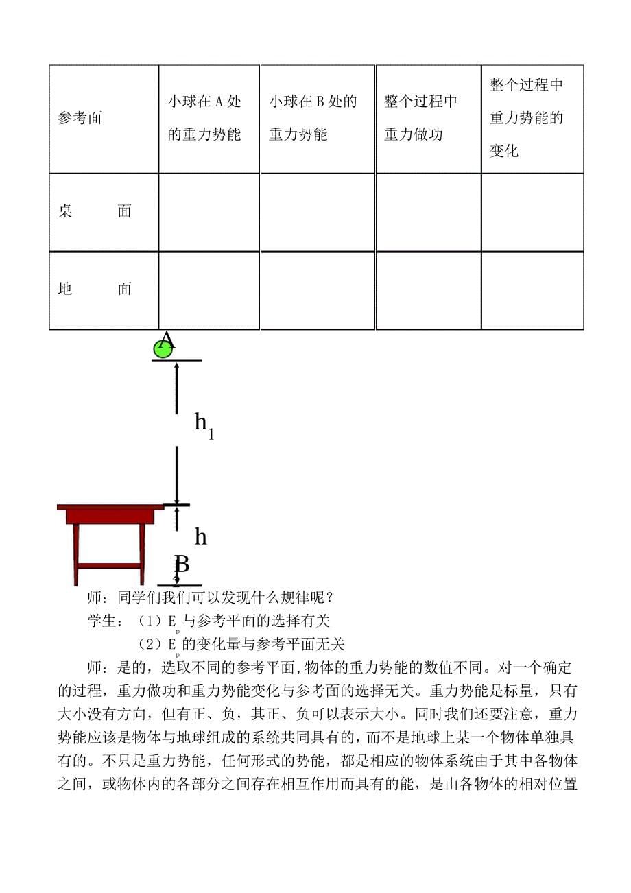 《重力势能》教学设计_第5页