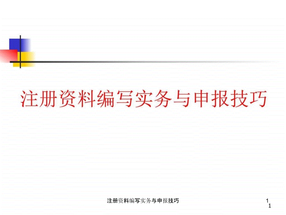 注册资料编写实务与申报技巧课件_第1页